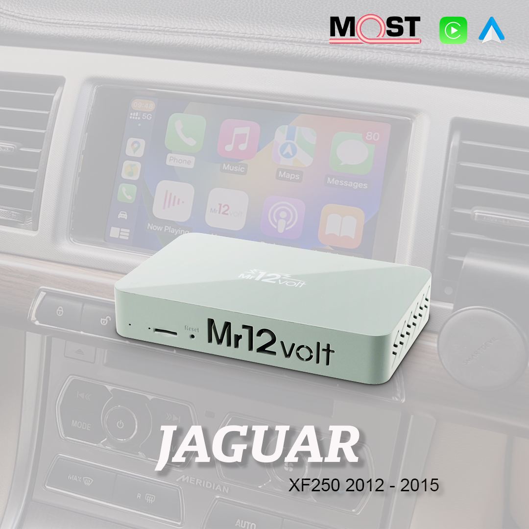 Jaguar High End Audio MOST Bus CarPlay &amp; AA Interface OEM mic support XF250 2012 - 2015